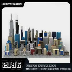 Modular City Mini 50 Building Blocks Famous Street View Series Model Assembly Bricks Educational Toys Children's Puzzle Gifts