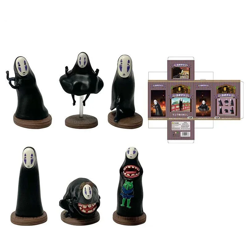 Thousand And Chihiro Anime Figure Faceless Man Chihiro Action Figures Statue Car Decoration PVC Model Toys For  Kids Gift