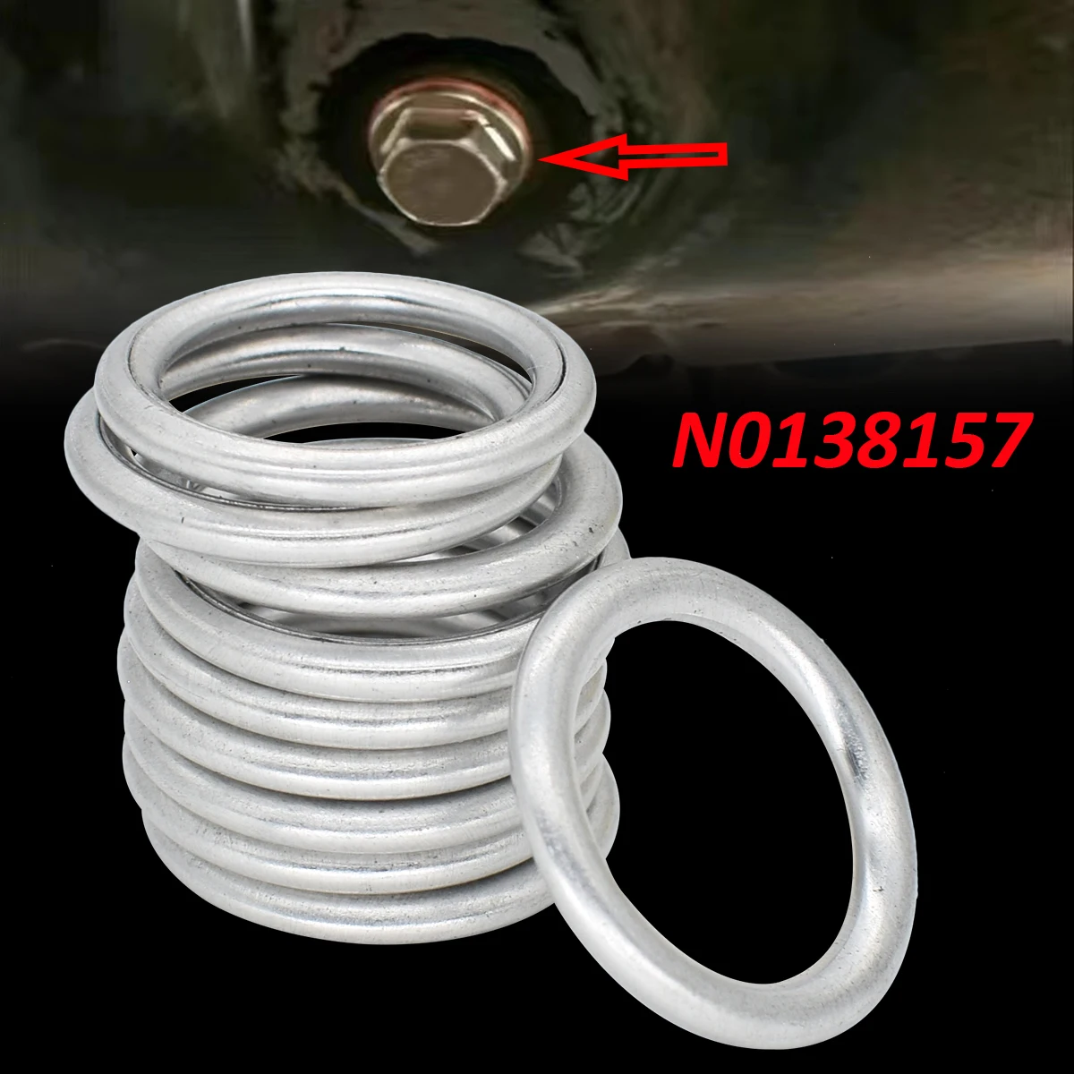 

Thread Oil Drain Sump Plug Gaskets M14 Crush Washer Seal Ring Car Engine For Audi A4 A6 Q3 Q5 For VW Touareg Golf Skoda N0138157