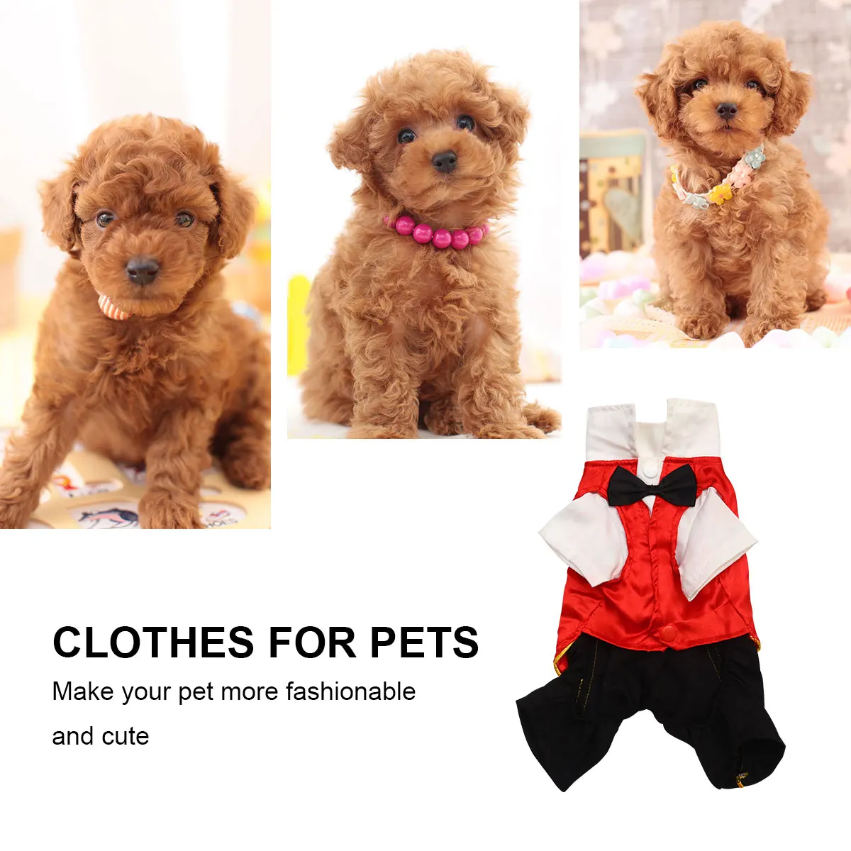 

Funny Pet Clothes Halloween for Dog Wedding Custom Costume Puppy Costumes Red Baby