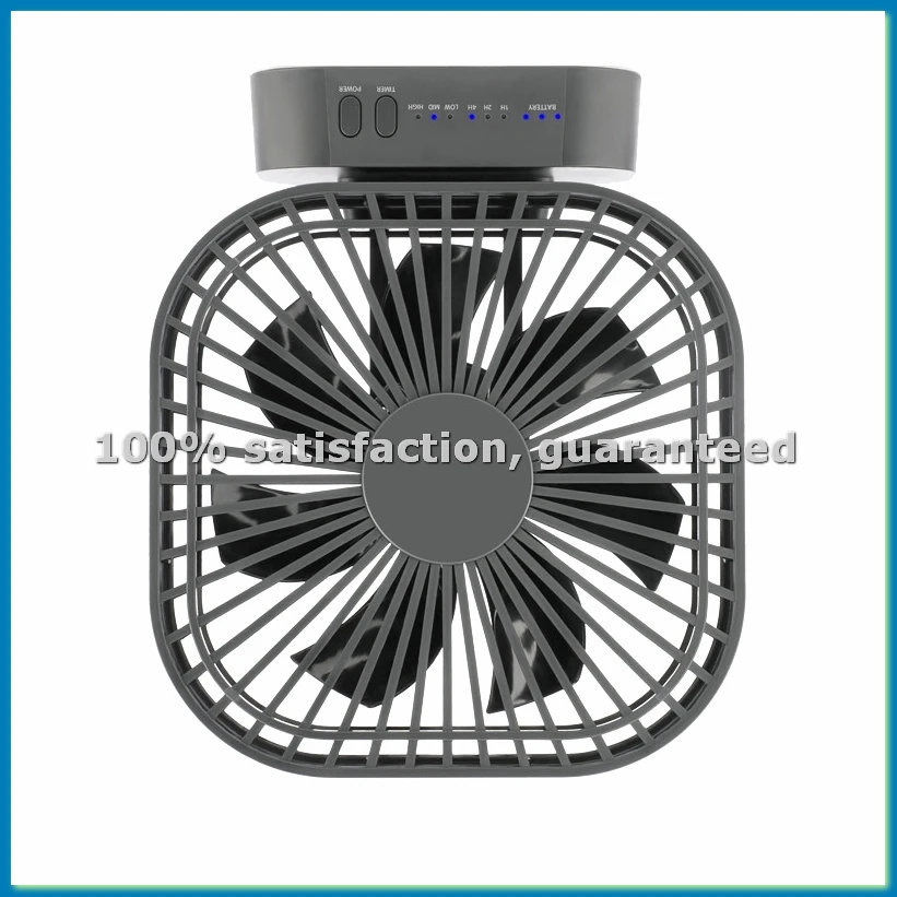 

90 ° Складной вентилятор с аккумулятором 5000 мАч, USB, таймером, функцией охлаждения, магнитным креплением, бесшумный, 3 скорости, мощный поток воздуха - ABRM