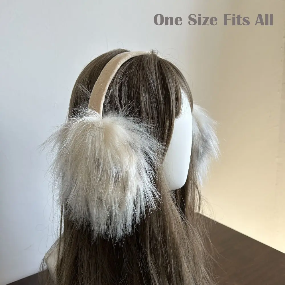 غطاء للأذنين محمول على الطراز الياباني، أغطية أذن ناعمة منفوشة قابلة للطي، أغطية أذن للحماية من البرد، ملحقات JK #6