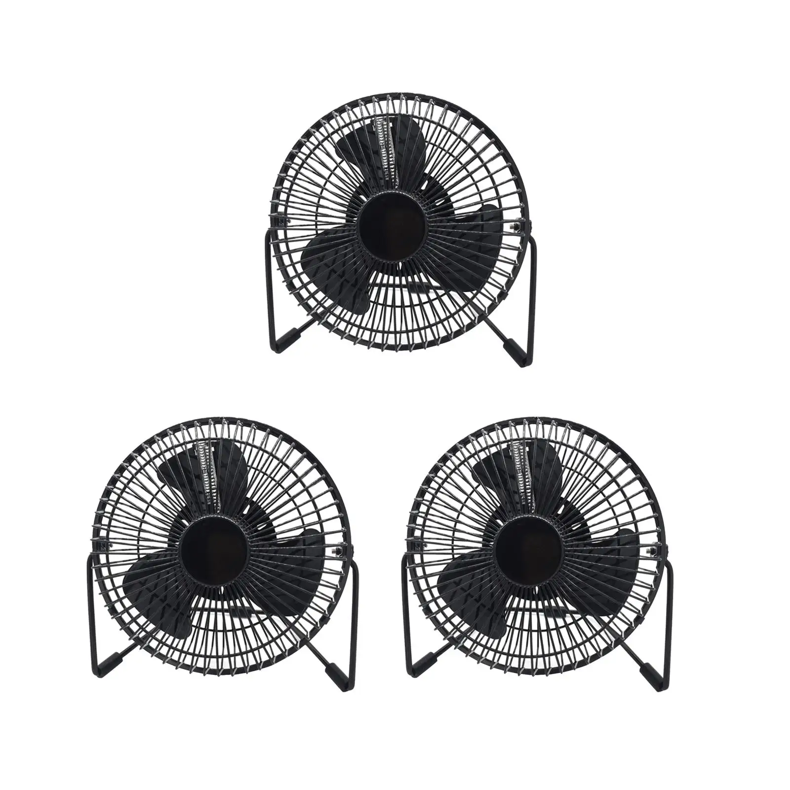 USB Clock Fan with LED Display, Portable Mini Fan for Table Use