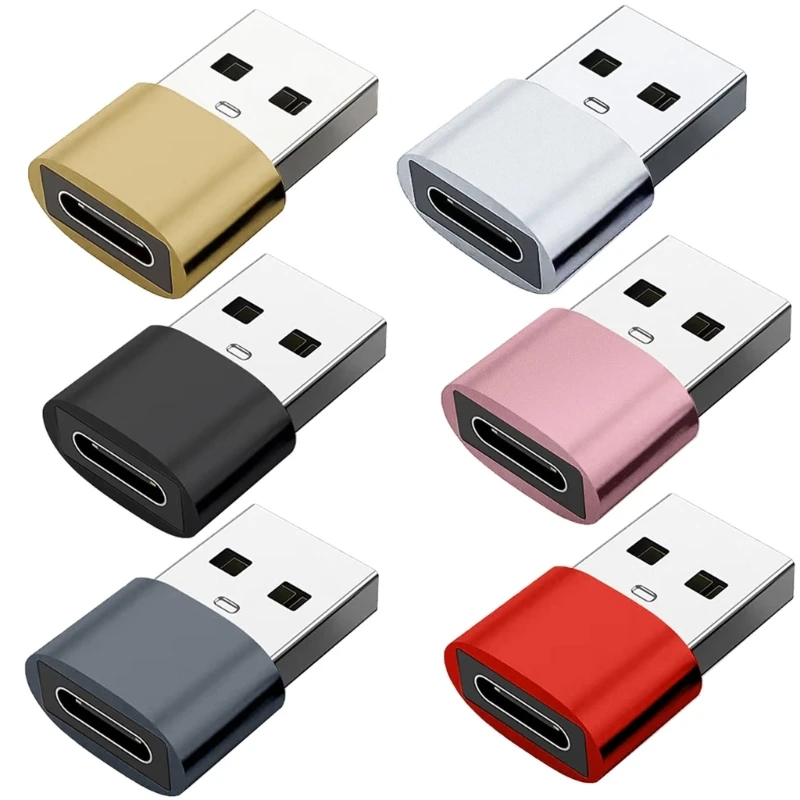 Adaptadores USB C fêmea para USB macho Tipo C para adaptadores carregador USB 2.0 para telefone