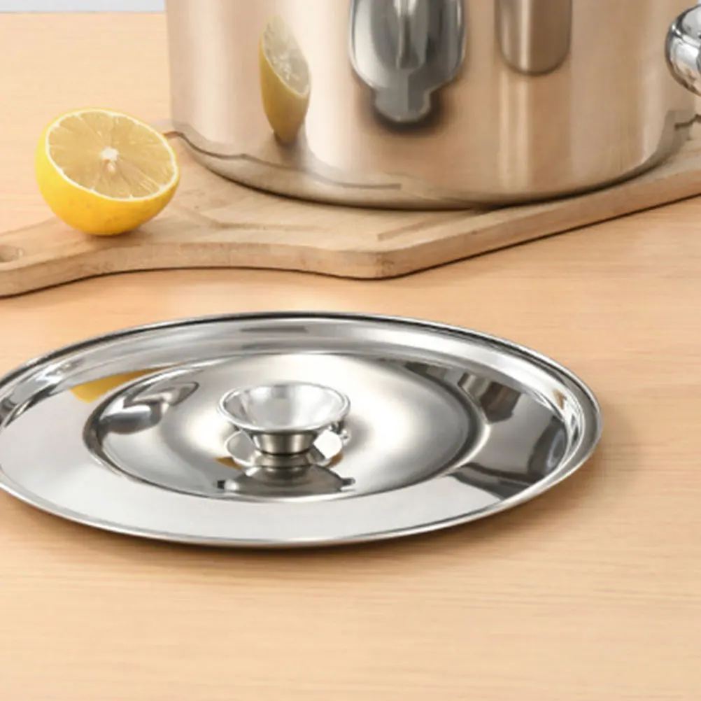 

Stainless Steel 16cm Oil Cylinder Pot Lid Universal Replacement Cover for Cooking Jars Seasoning Pots Reusable Metal Pan Covers