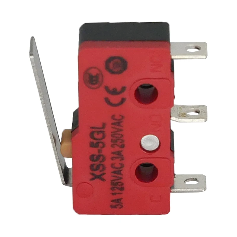 Interruptor en miniatura de 2 piezas para XSS-5GL, 3 pines, contacto plateado con mango corto, Micro On-Off 5A125VAC 3A250VAC