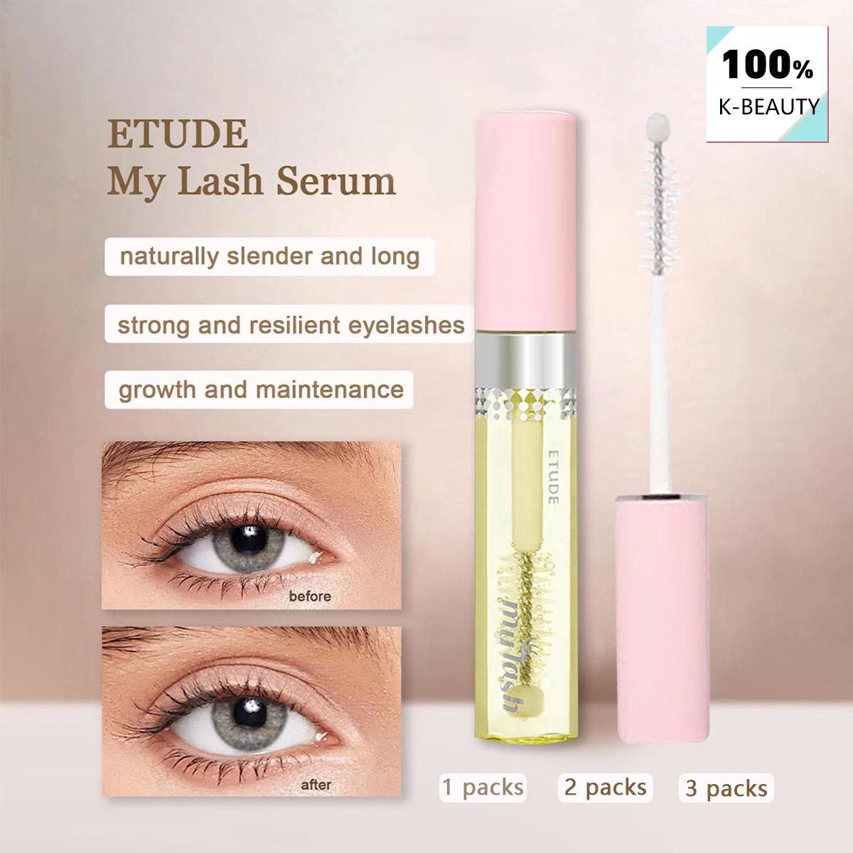 مصل ETUDE My Lash، مغذي وتقوية الرموش، لطيف وغير مزعج، العناية بالرموش الطبيعية، محمول، K-Beauty، مكياج كوري #1