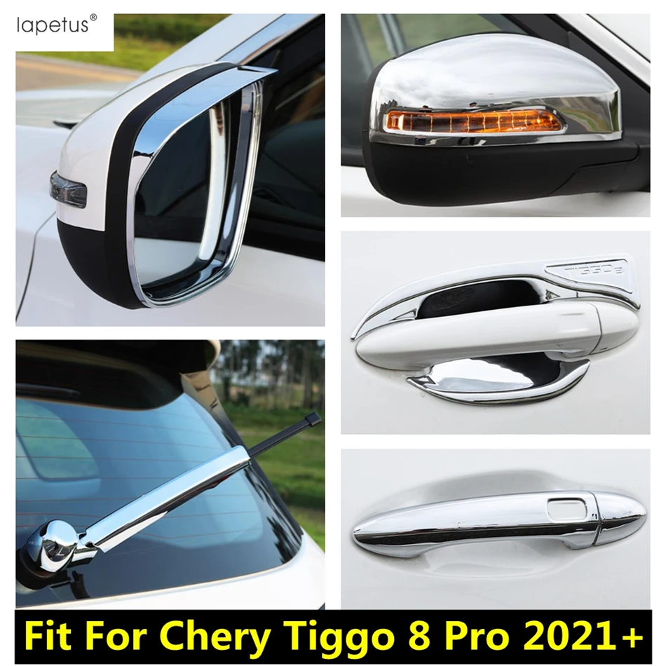 

Door Handle Bowl / Rearview Mirror Cap Rain Eyebrow / Rear Window Wiper Cover Trim Accessories For Chery Tiggo 8 Pro 2021 2022