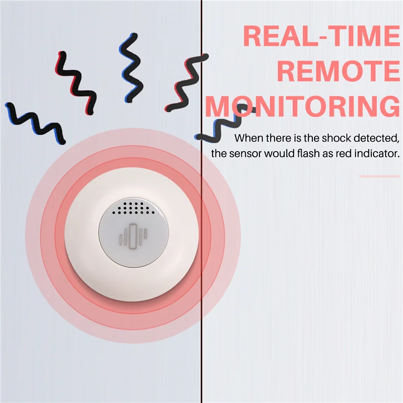 ABGR-Tuya-Sensor de vibración Zigbee, vibrador inteligente para el hogar, Detector antirrobo para puerta y ventana, protección de seguridad por aplicación Smart Life