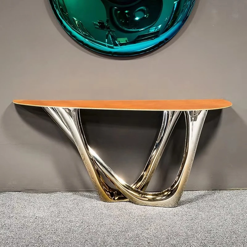

Nordic style entrance console table Living room furniture Modern luxury gold Living room entrance console table