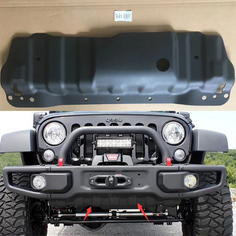 

Skid Plate Guard Black for 10th Front Bumper for Jeep Wrangler JK 07-17 LANTSUN J087-4