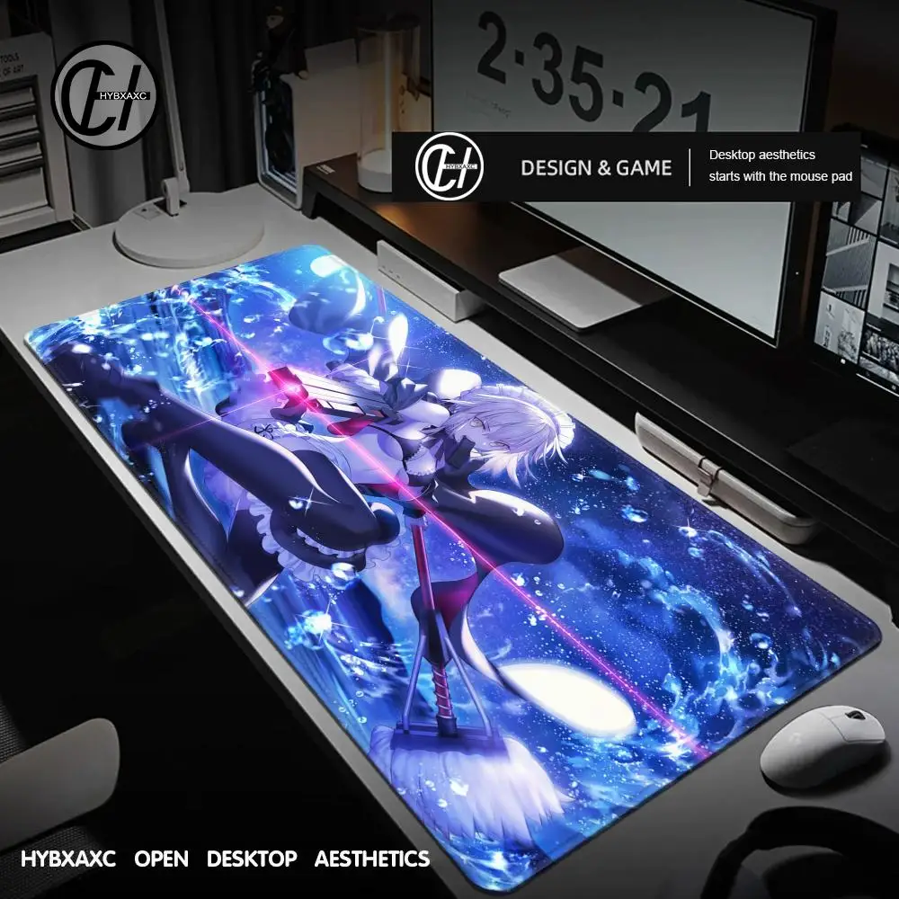 fate saber alter Mouse Pad 500X1000 mm Large Gaming Mousepad Gamer XL Rubber Otaku Keyboard Pad Laptop Desk Mat