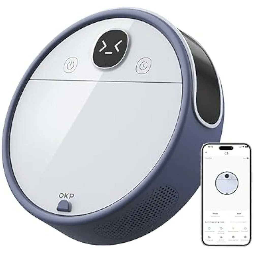 with Real-Time Video Call, 6800Pa Powerful Suction, Wi-Fi/App/Alexa Control, Automatic Self-Charging Robotic Vacuum