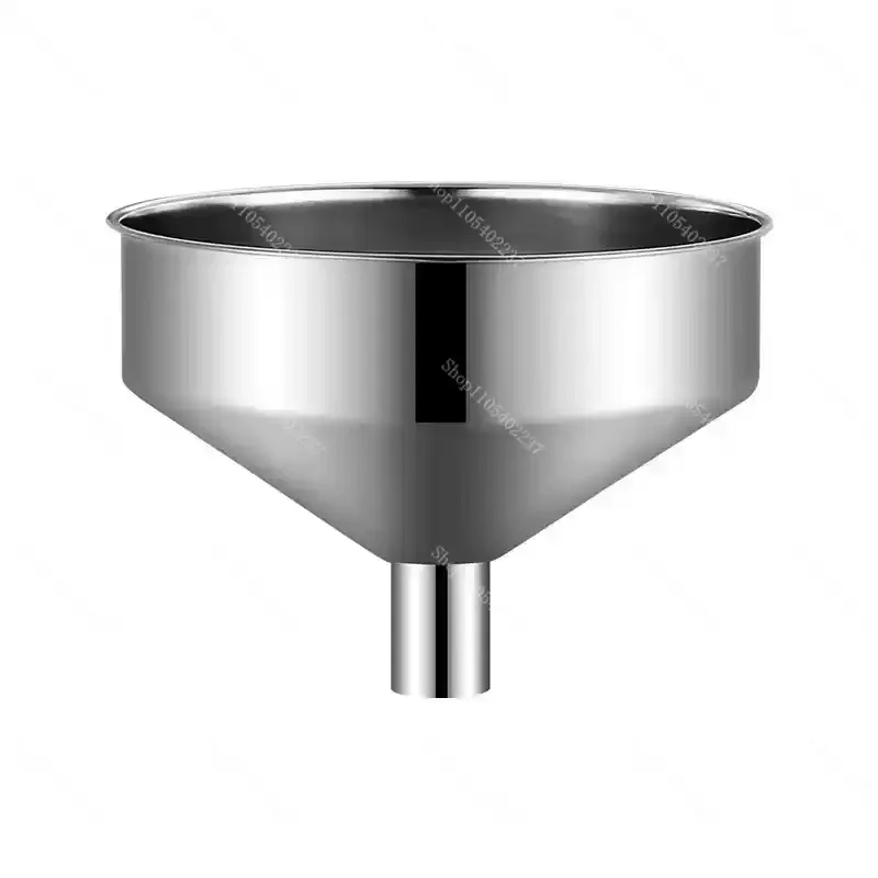 Thickened 304 Stainless Steel Large Diameter Industrial Funnel for Wine Oil Household Use