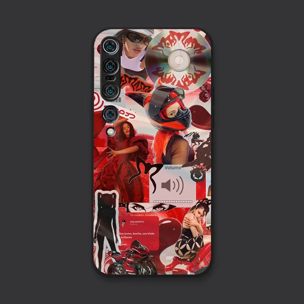 Capa de telefone espanhola Singer para Xiaomi, Caso Rosalia, Nota Redmi 11, 5G, 8T, 9A, 9, 10T, Note8Pro, Note9, 12 Super, Preto