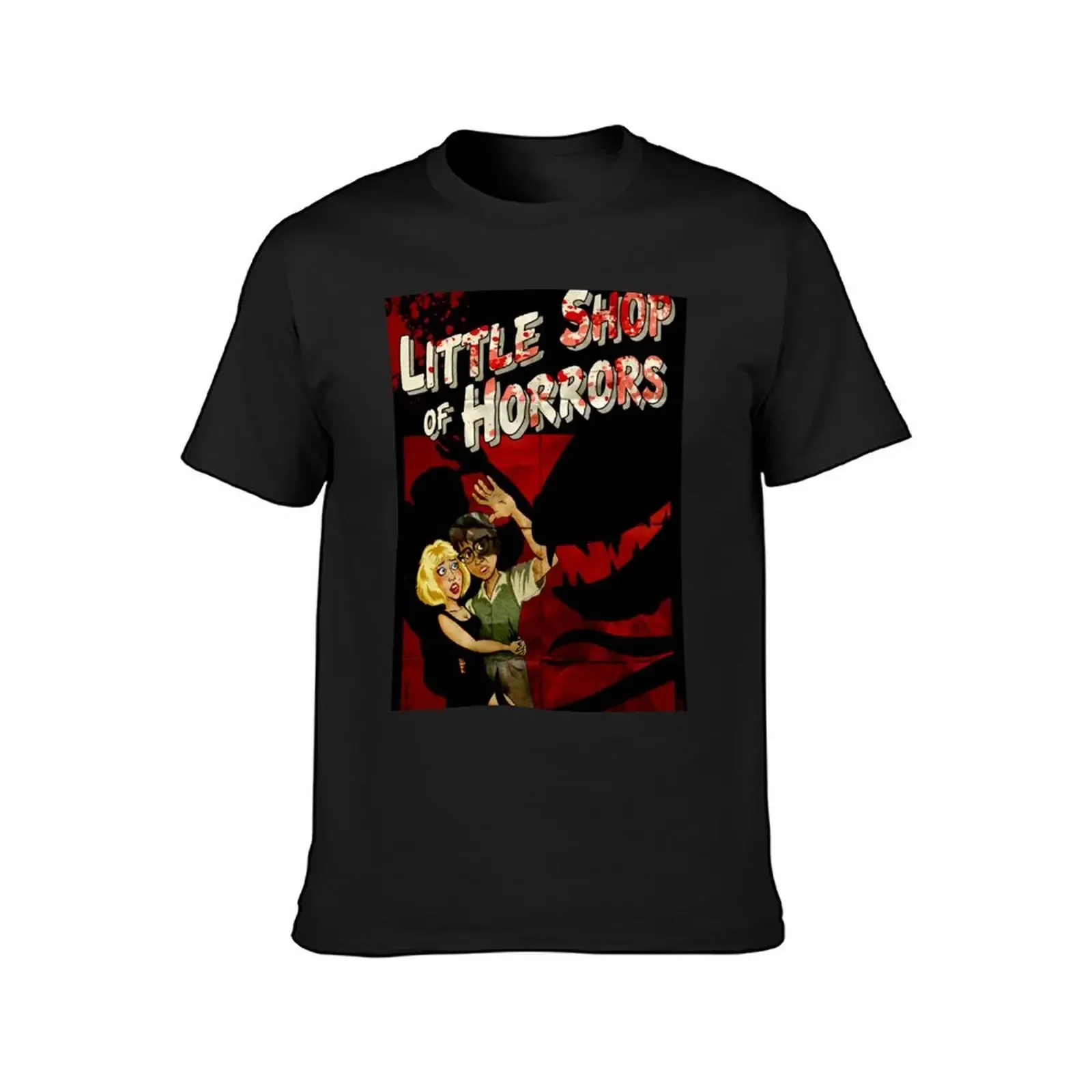 Little Shop of Horrors - pulp style T-Shirt korean fashion tees vintage anime shirt oversized t shirt men