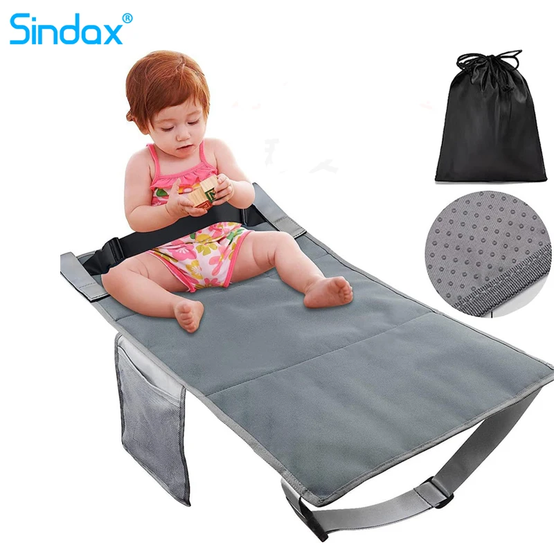 Kids Travel Airplane Bed Portable Children Travel Seat Extender Baby Car Seat Extender Foot Breathable Leg Rest Hammock For Kids