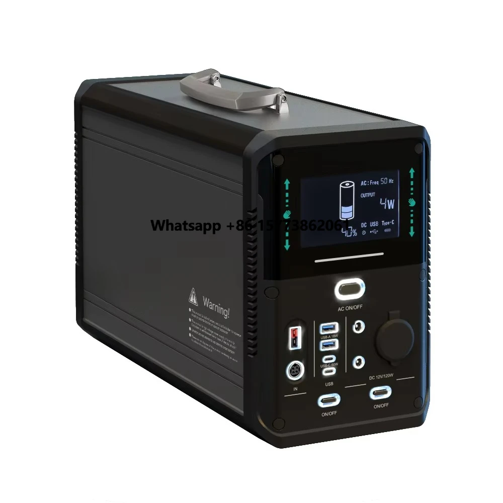 2022 hot-selling European outdoor portable solar power station LiFePO4 1500W camping