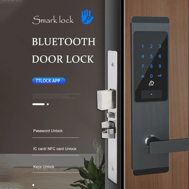 

JCBL620 Intelligent Door Lock Bluetooth TTlock app Hotel Electric Combination NFC Card Lock for House