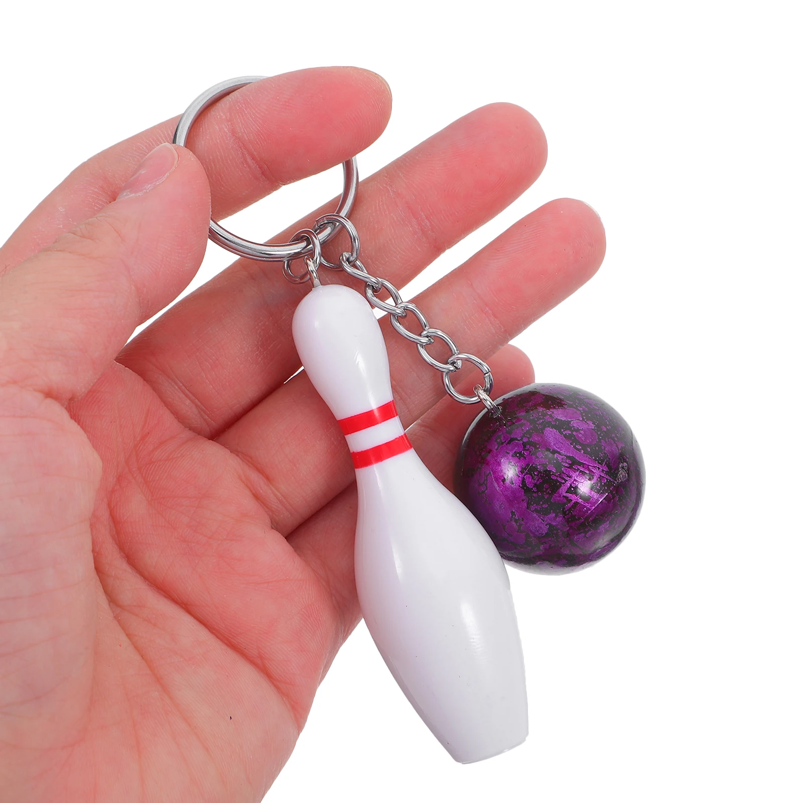 

12pcs Mini Bowling Keychain Charm Game Bag Backpack Party Keepsakes Sports Gifts Decorative Quality Durability Lightweight