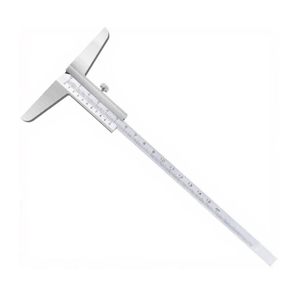 1pc Stainless Steel Height And Depth Caliper 0-150/200/300mm Locking Screw Vernier Caliper Depth Ruler Gauge Measuring Tool