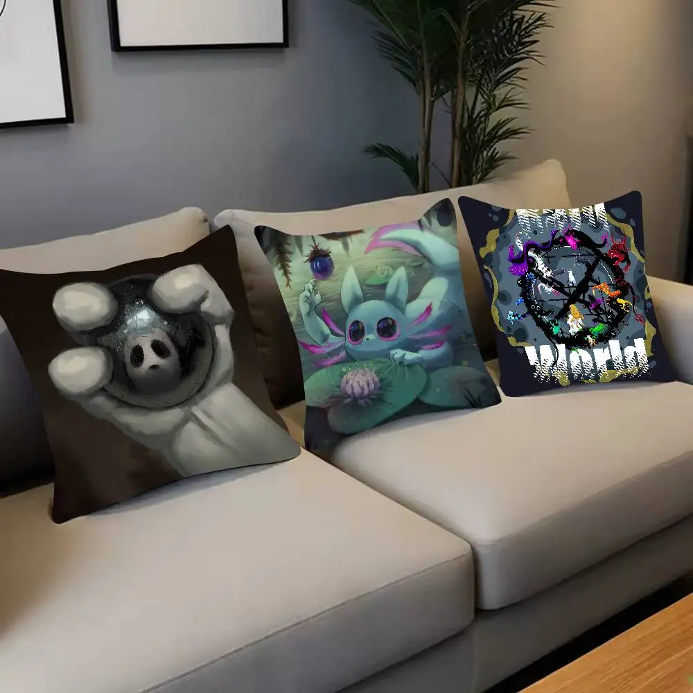 Cool Adventure Side Scrolling Game Rain World Cushion Cover Decor Home Throw Pillow Covers For Couch Camping Pillow Cover Decor