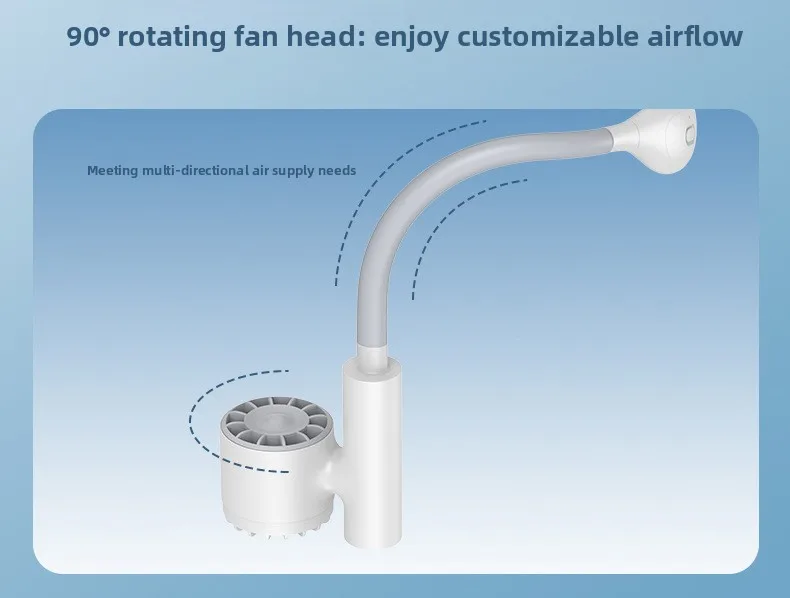 Portable Lightweight Halter Neck Air Cooling Fan Usb Rechargeable Outdoor Travel Sport Wearable Mini Hanging Neck Fan 3gear Wind