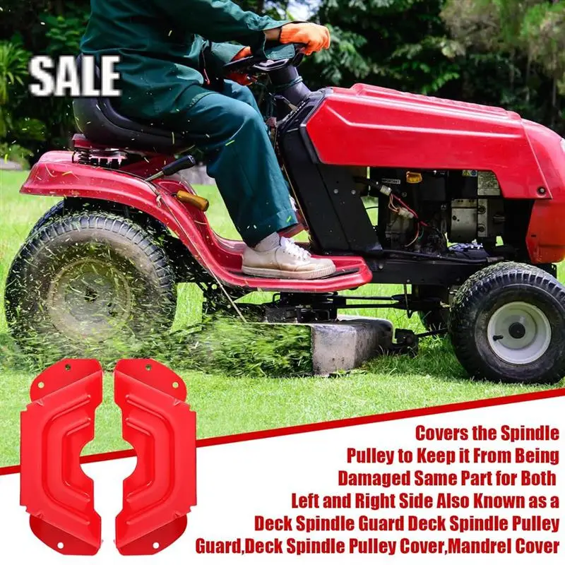 

2 Pack Deck Belt Cover 42" 46" Deck Spindle Pulley Belt Guard Cover For MTD Craftsman Troy-Bilt Red-A68E