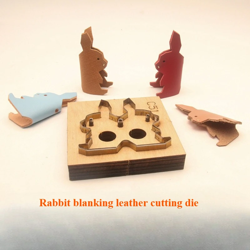 

Rabbit Shape Leather Cutting Die, No Manual Trimming, DIY Handbag Pendant Leathercraft Blanking Mold Tool
