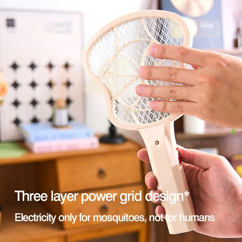 منشة بعوض كهربائية صغيرة محمولة مع بطارية جافة، منشة بعوض صدمة كهربائية محمولة للاستخدام المنزلي والسيارة