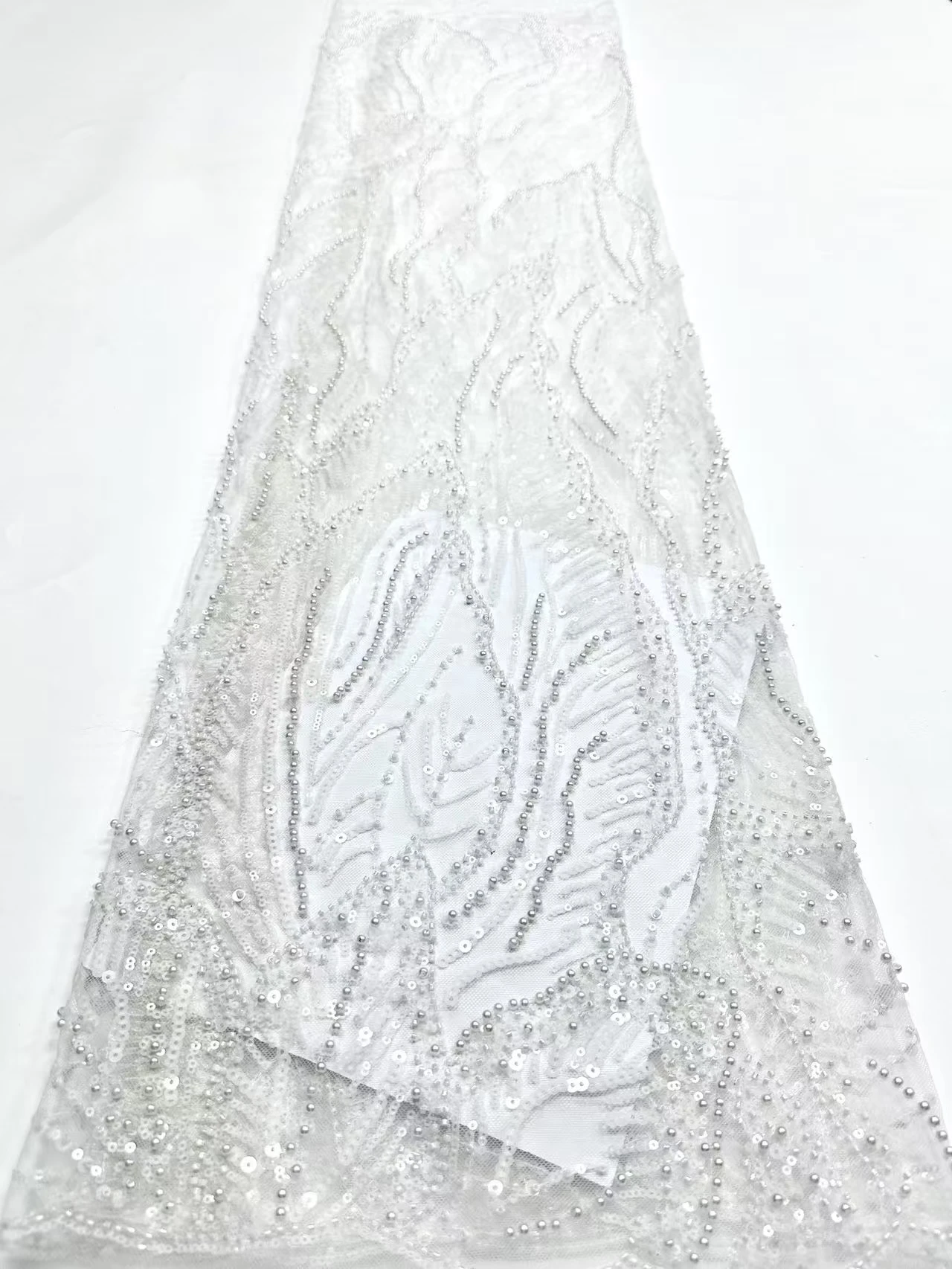 Nueva tela de encaje de tul africano negro 2025 tela de encaje bordado de lentejuelas de malla de alta calidad para mujer vestido de fiesta de noche CC1677