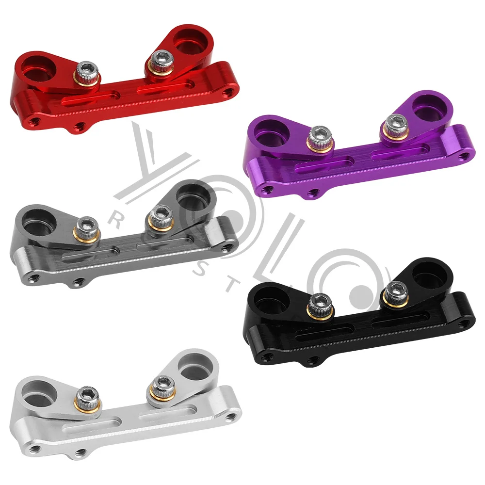 Aluminum Steering Assembly Servo Saver Set for LOSI 1/24 Micro‑B 2WD RC Buggy, Reduce Steering Play Precise Control Upgrade Part
