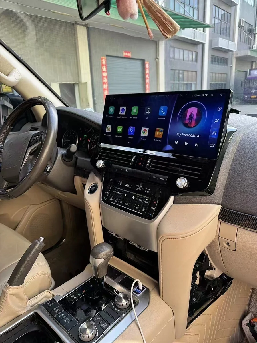 15.8inch Car Radio For Toyota Land Cruiser 200 LC200 LC300 2008-2021 Wireless CarPlay Android Auto GPS Navi Multimedia Head Uni