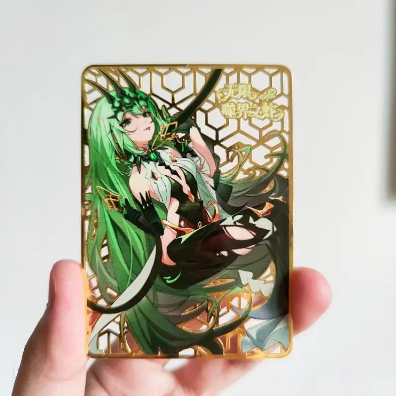 Anime Goddess Story Honkai Impact 3 Prometheus Beautiful characters DIY homemade Metal cards Toy collection Birthday present