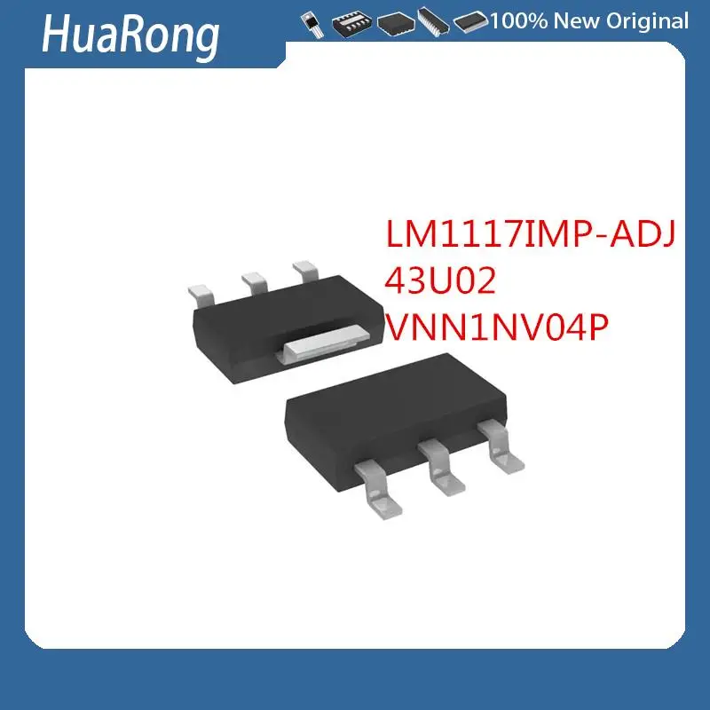 50PCS/LOT    LM1117IMP-ADJ    LM1117IMPX-ADJ   LM1117MP-ADJ    LM1117MPX-ADJ    43U02 VNN1NV04P    1NV04    VNN1NV04     SOT-223