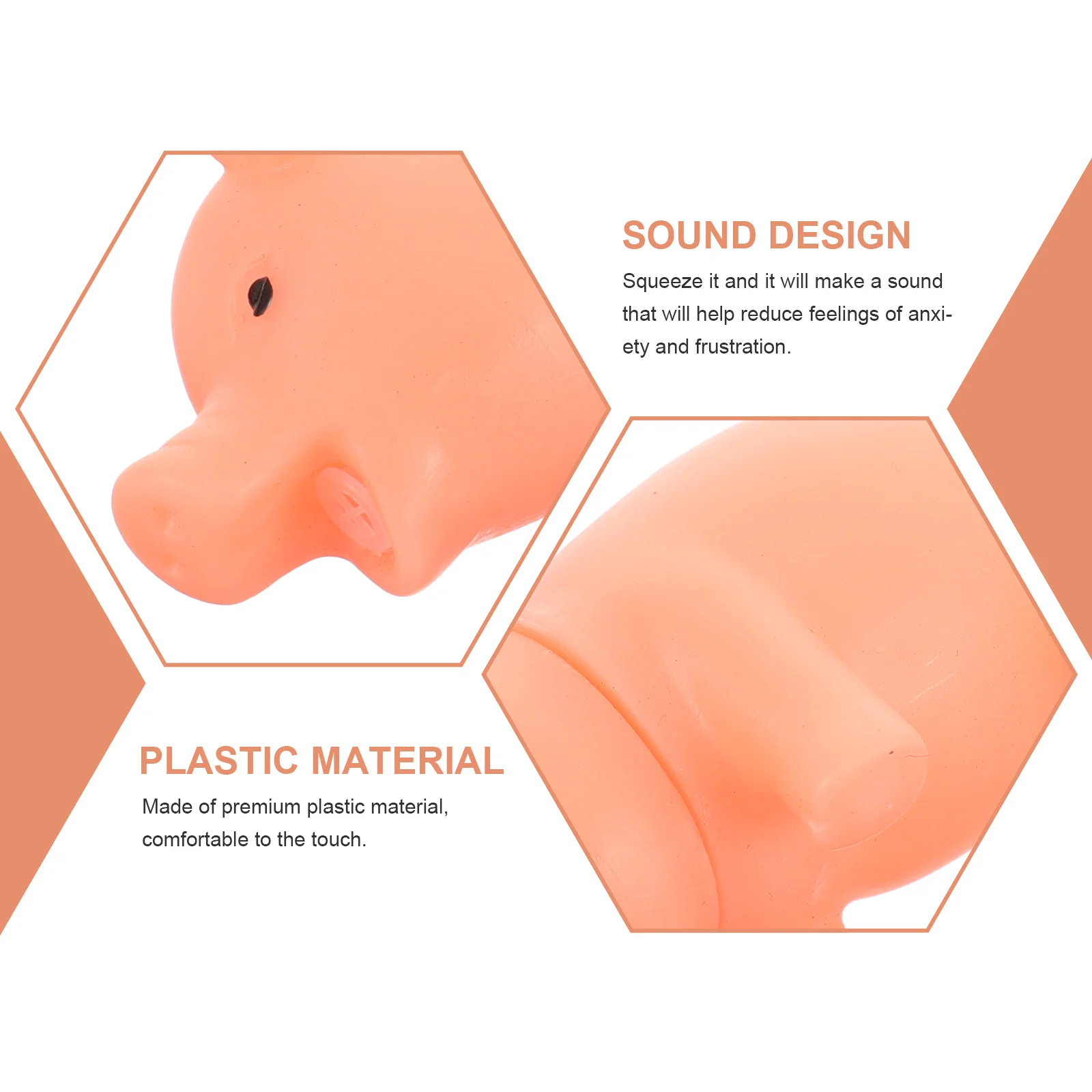 

5Pcs Mini Scream Pig Stress Reliever Vent Squeeze Plastic Fun Relaxation Anxiety Relief Kids Adults Mini Squeeze Pig