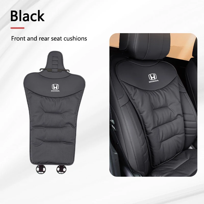 Car Breathable Seat Cushion Velvet Pads Rear Seat Cover Stickers For Honda Mugen Power Civic Accords CRV Hrv Jazz CBR VTEC VFR image 3