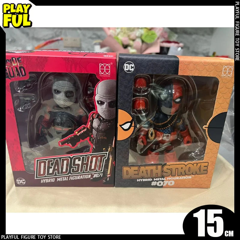 New Year Special Offer Original Herocross 15cm Dc Anti-Hero Suicide Squad Deadshot Deathstroke Anime Figure Secret Six Toys Gift