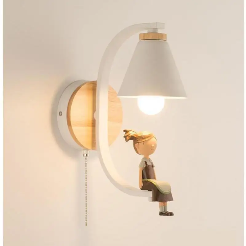 

Art salon Children bedroom Wall Lamp Bedside wall sconce Bedroom Living Room Led Simple Modern kid Boys And Girls wall lighting