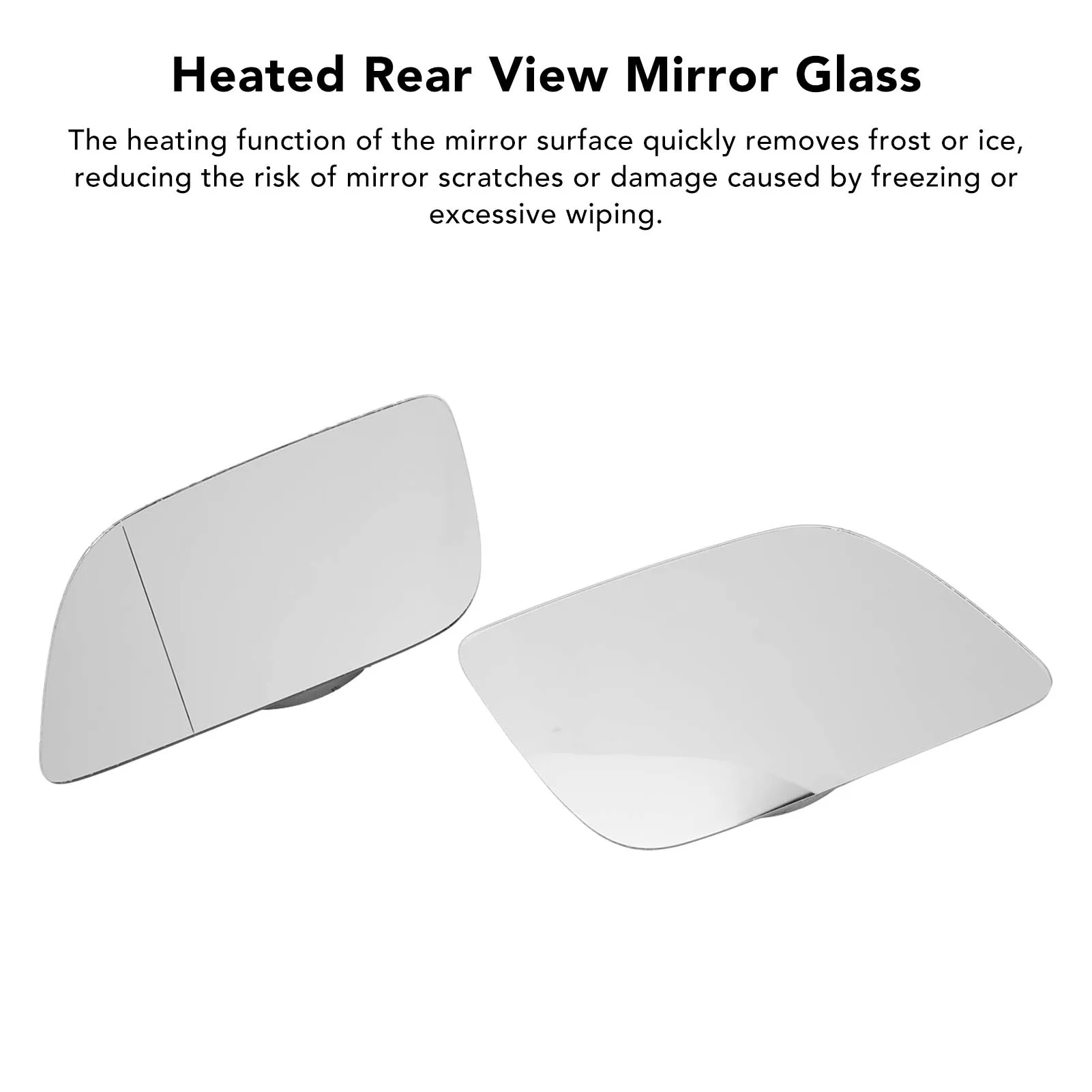 1 Pair of Car Side Mirror Glass Parts Rear View Mirror Glass Heated 6Q0857521A 6Q0857522C for VOLKSWAGEN Polo 9N 2001-2005