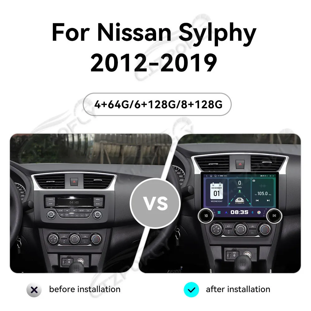 11.5 inch Carplay Car Radio Touch Screen For Nissan Sylphy 2012–2019 GPS Navigation Multimedia Player Head Unit