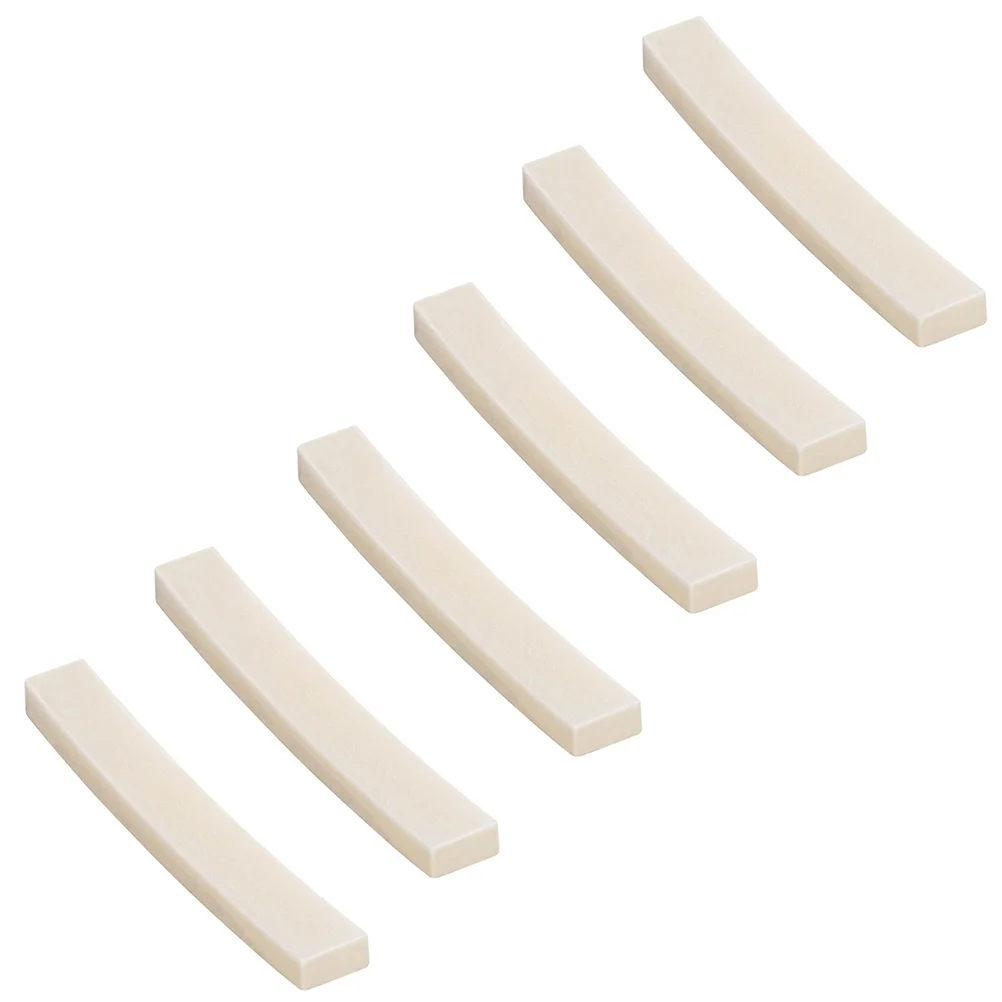 

6 Pcs Beef Bone Nut Guitar Part Cattle Uncut Electric Replacement Blank Compatible with Vintage Slotted