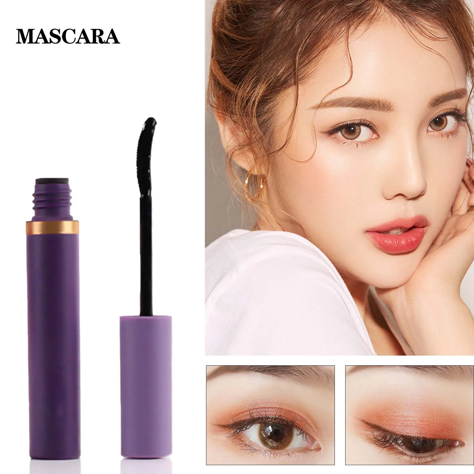 Vibely Eyelash Base Shaping Cream Mascara Fine Brush Head Waterproof Curling Non-Blooming Long-Lasting Shaping Liquid