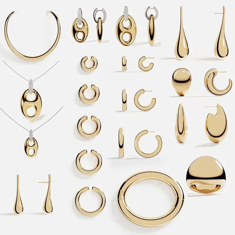 LI KI – collier, boucles d'oreilles, bague, Bracelet pour femmes, bijoux de luxe de styliste, haute qualité, nouvelle série or, livraison gratuite, 2024