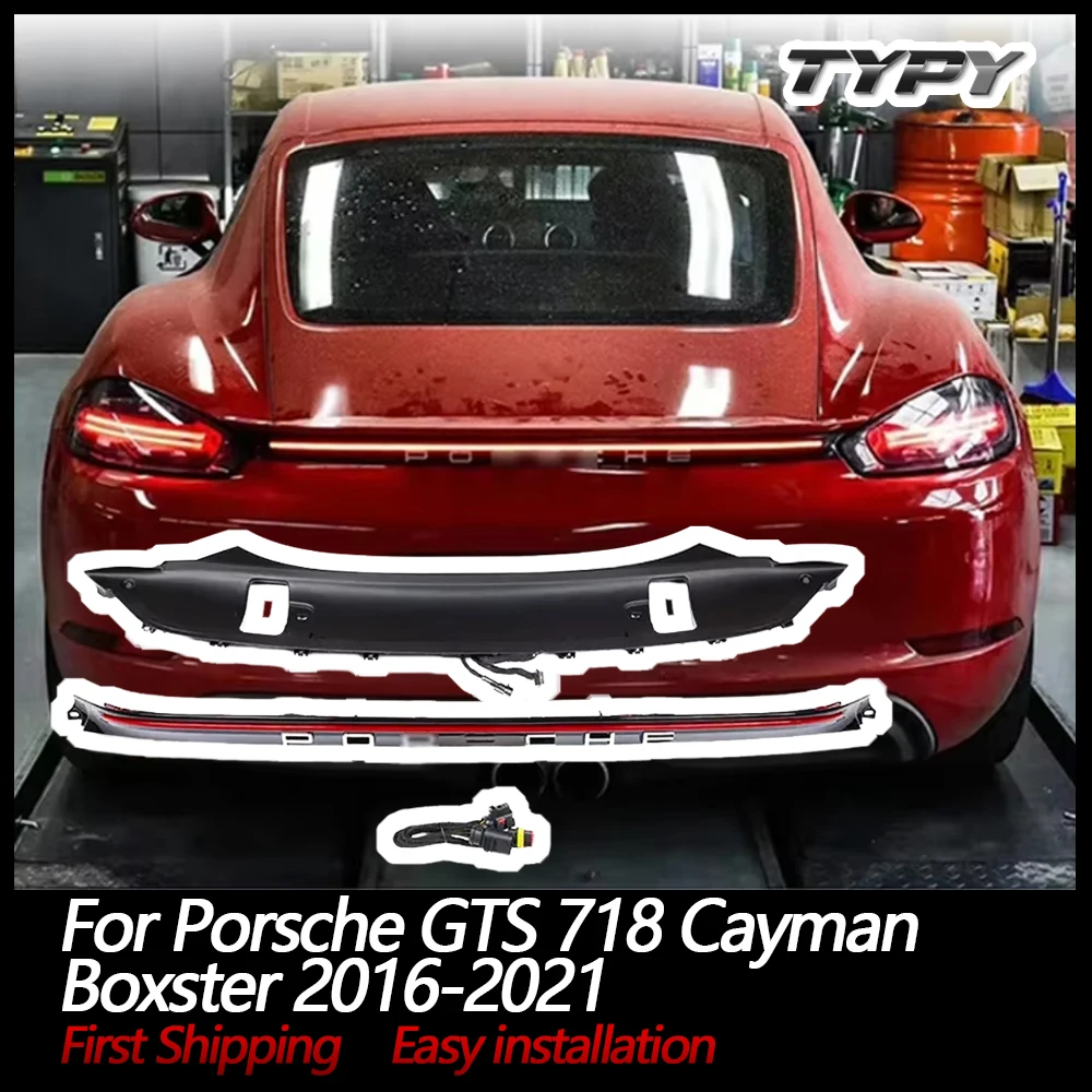 

Auto Accessories LED Through Tail lamp Turn Signal For Porsche GTS 718 Cayman Boxster 2016-2021 DRL Running Light Brake Light
