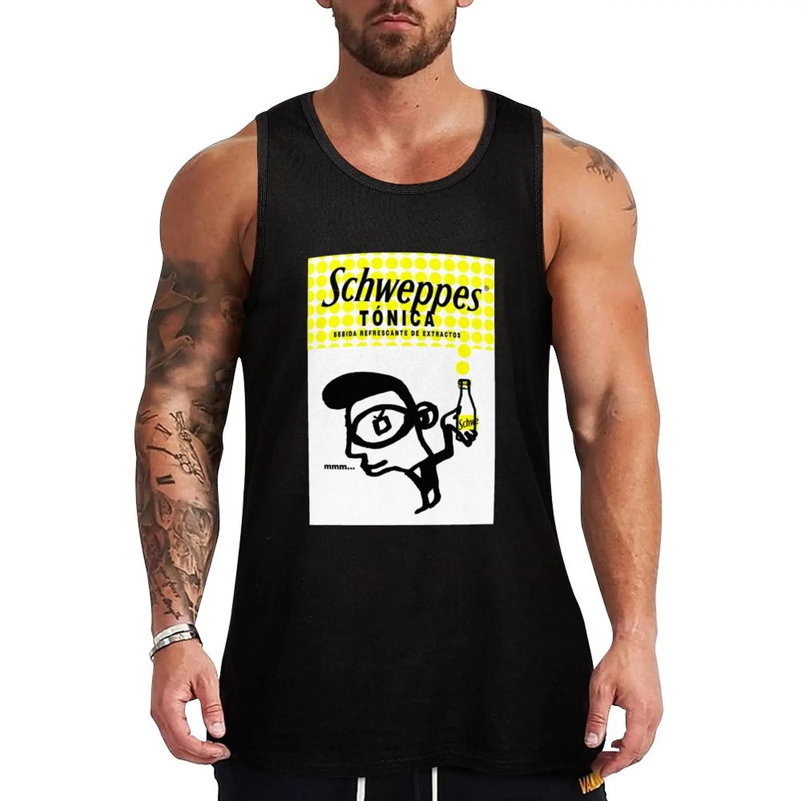 Camiseta sin mangas deportiva ligera Schweppes, camiseta sin mangas de secado rápido
