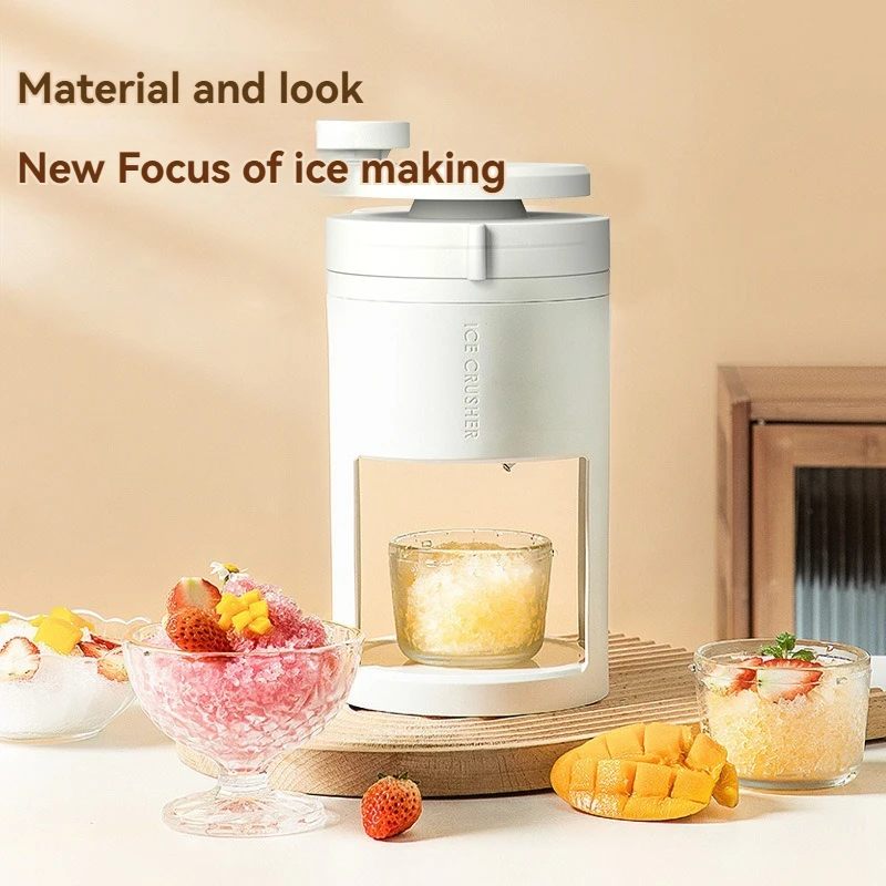 Hand Operated Ice Shaver Portable Manual Ice Crusher for Shaved Snow Slushy Making Home Bar Party Use Cocktail Dessert Equipment