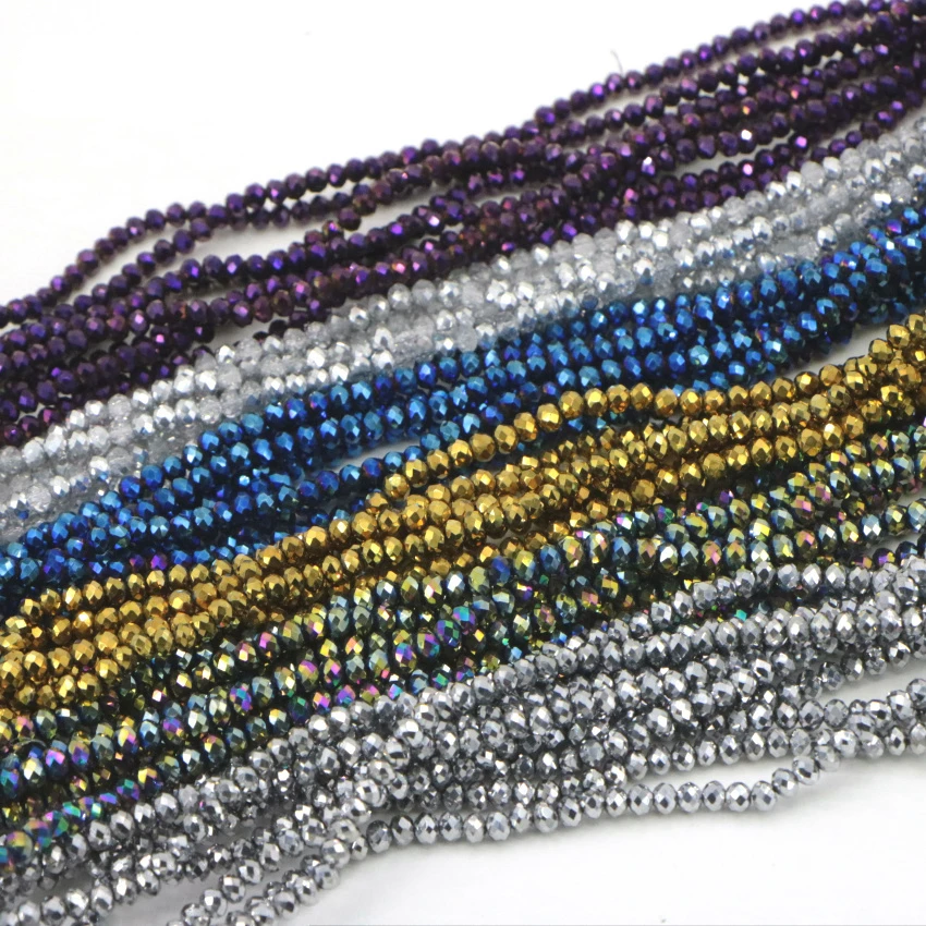 Faceted Crystal Glass Beads for Jewelry Making Charms 3X4mm Diy 450pcs Women Necklace Bracelet Earring Accessories Wholesale