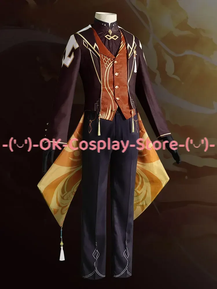 Game Genshin Impact Symphony Concert Zhongli Cosplay Costume Party Suit Anime Clothing Halloween Carnival Uniforms Custom Made