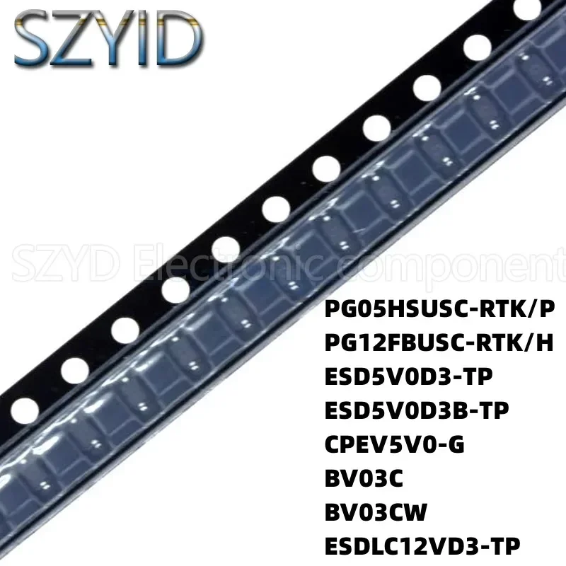 100PCS SOD323 PG05HSUSC-RTK/P PG12FBUSC-RTK/H ESD5V0D3-TP ESD5V0D3B-TP CPEV5V0-G BV03C BV03CW ESDLC12VD3-TP